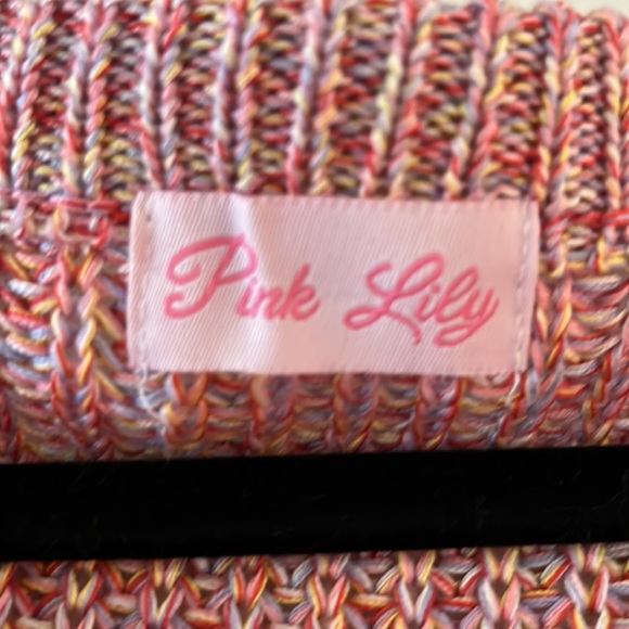 Pink Lily Just Think of Me Pink Colorblock Sweater - Picture 3 of 3